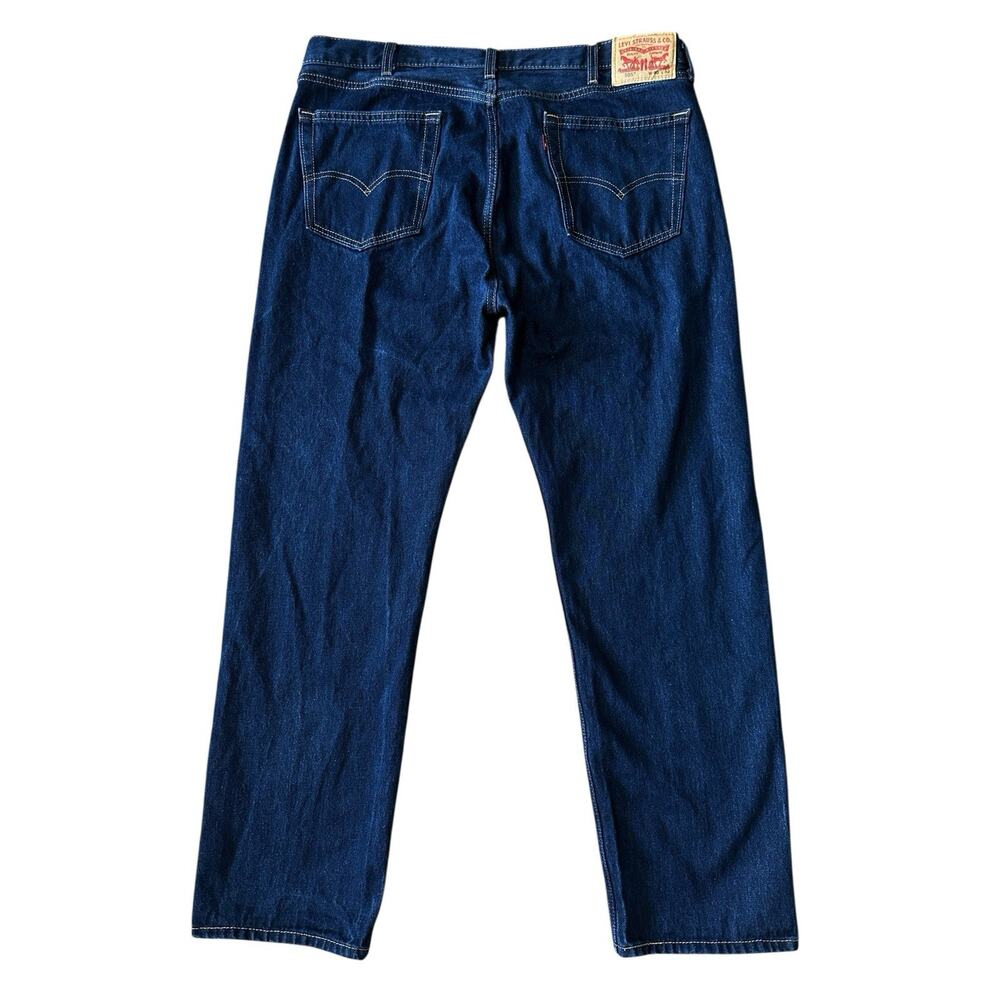 Men’s LEVI’S 505 Sz W40 x L32 Classic Straight Leg Jeans Dark Denim 100% Cotton